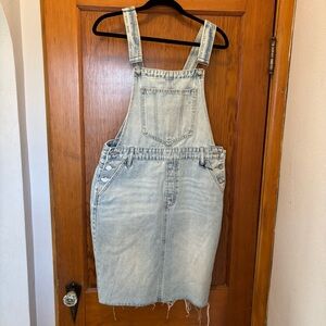 Hidden Light Denim Overall Dress